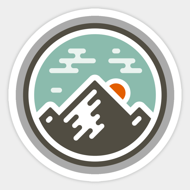 Mountain Badge Sticker by emberstudio